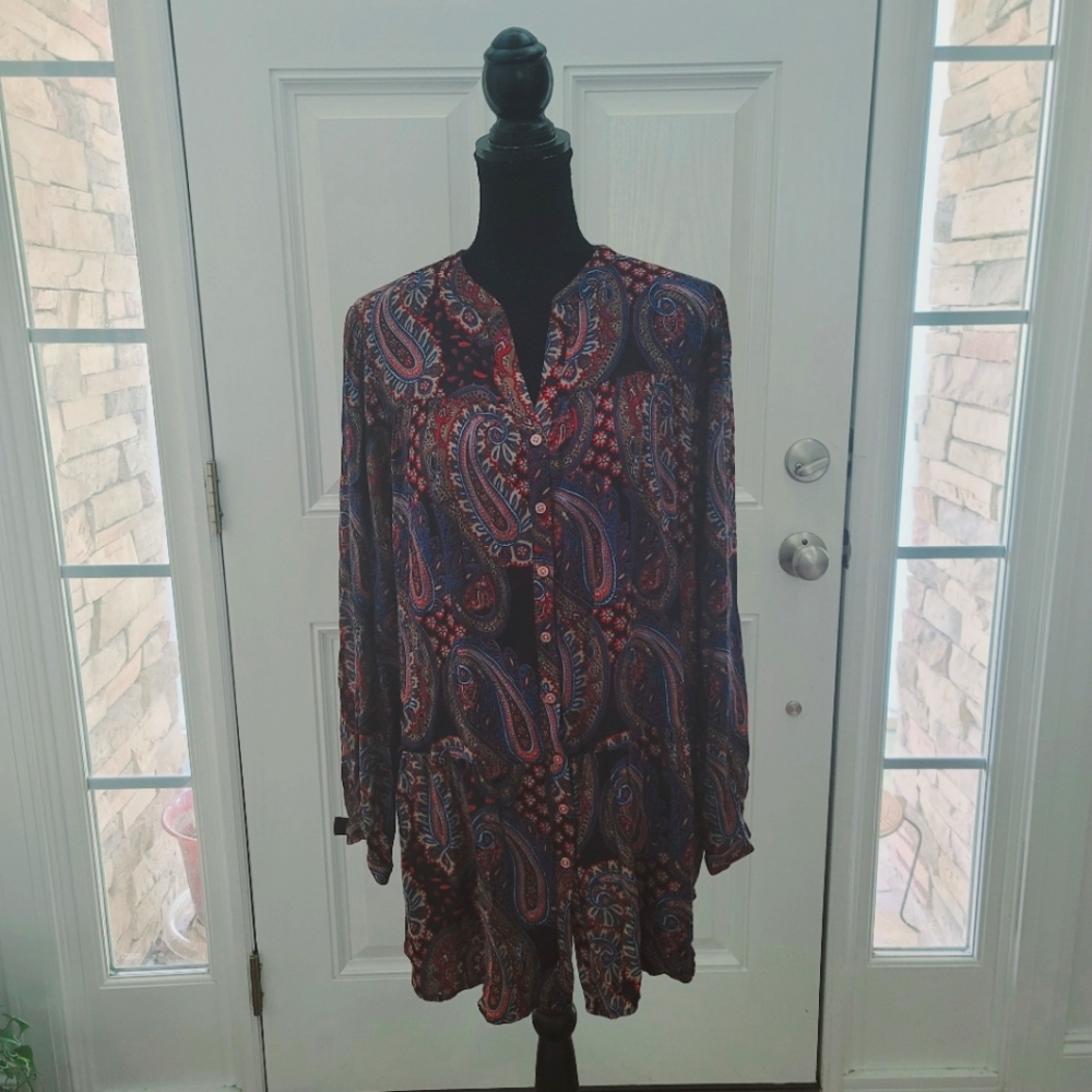 Soft Surroundings Paisley Tunic Blouse